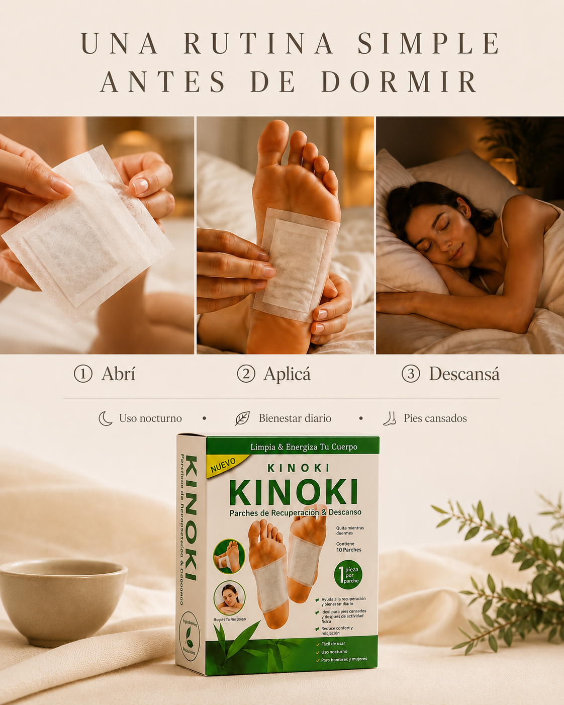 Recuperación Nocturna para Pies Cansados